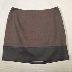 Tahari Brown Black Stripe Mini Skirt Size 8